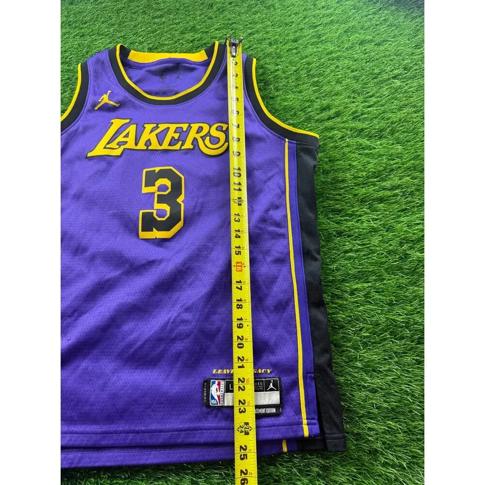 Nike Jordan Anthony Davis Lakers Statement Jersey Purple Size L 48 #3 Casual